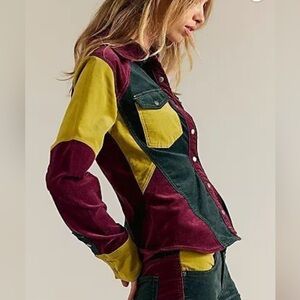 Z201. $198! FP We The Free On Your Side Patched Cord Button Down Jacket New